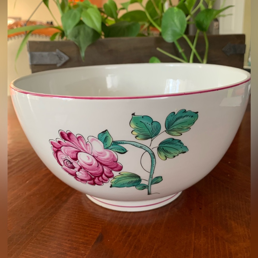 Tiffany Strasbourg Flowers Porcelain Large Bowl - Vintage